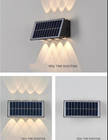 Lámpara solar de pared exterior con 8 LED