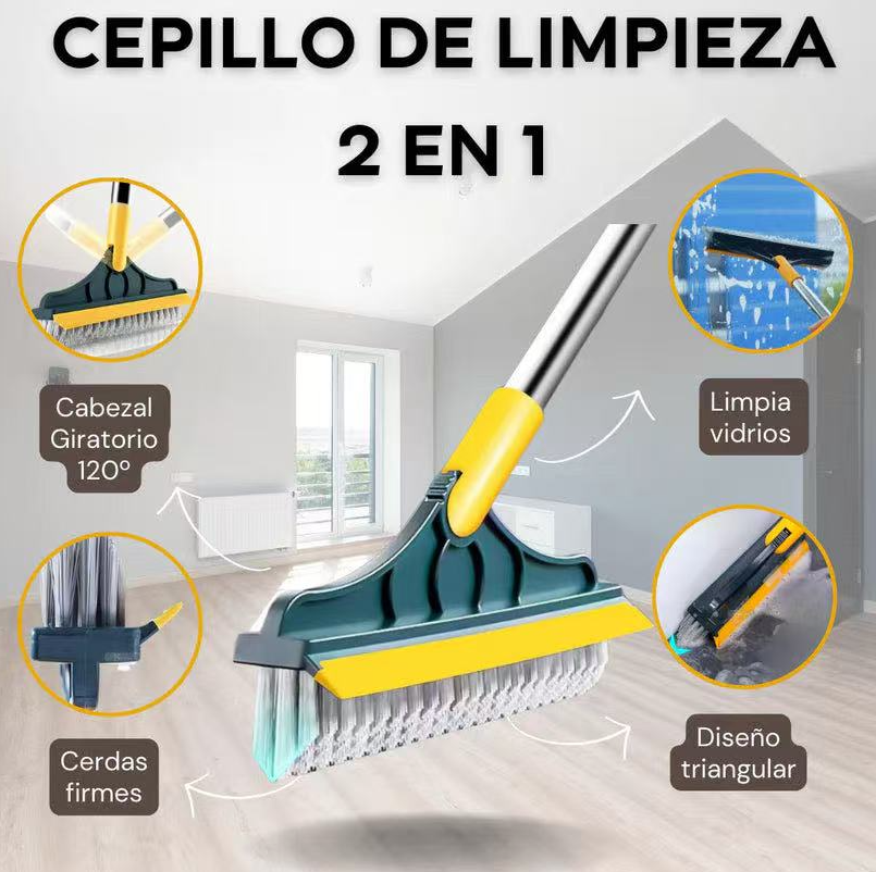 Cepillo de limpieza 2 en 1 ajustable de 120°
