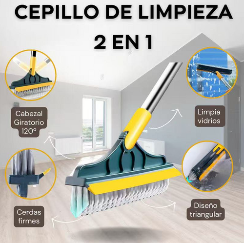Cepillo de limpieza 2 en 1 ajustable de 120°