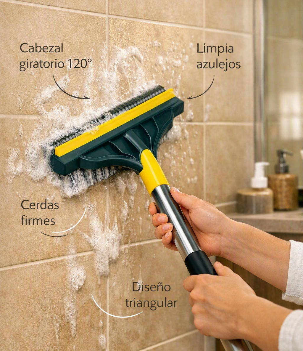 Cepillo de limpieza 2 en 1 ajustable de 120°