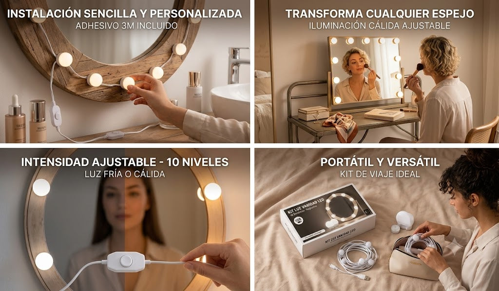 Kit de 10 Bombillas LED para Espejo Estilo Camerino