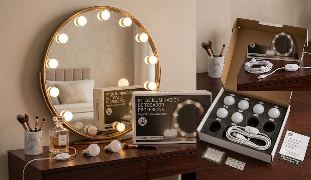 Kit de 10 Bombillas LED para Espejo Estilo Camerino